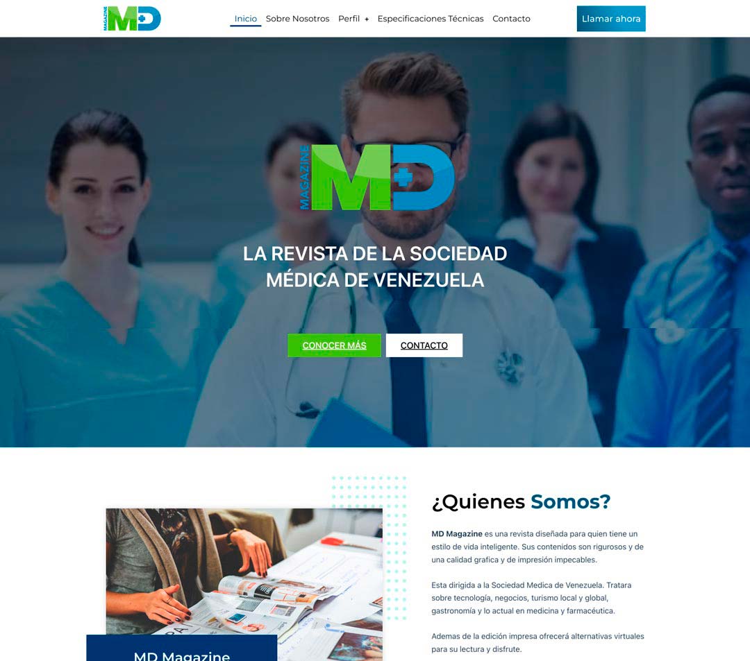 Portafolio desarrollo web: Revista Medica - MDmagazine23.org